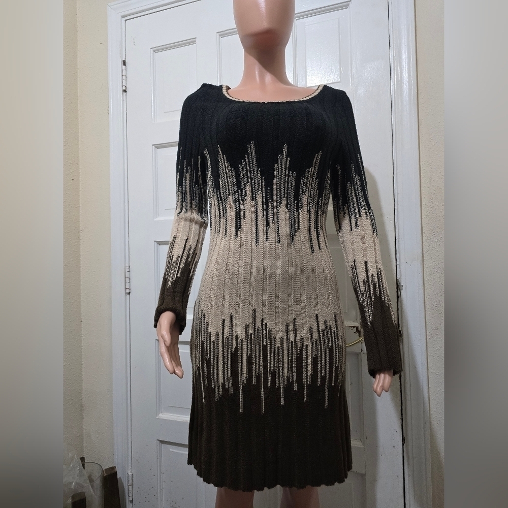 Jonathan Martin Gradient Long Sleeve Dress